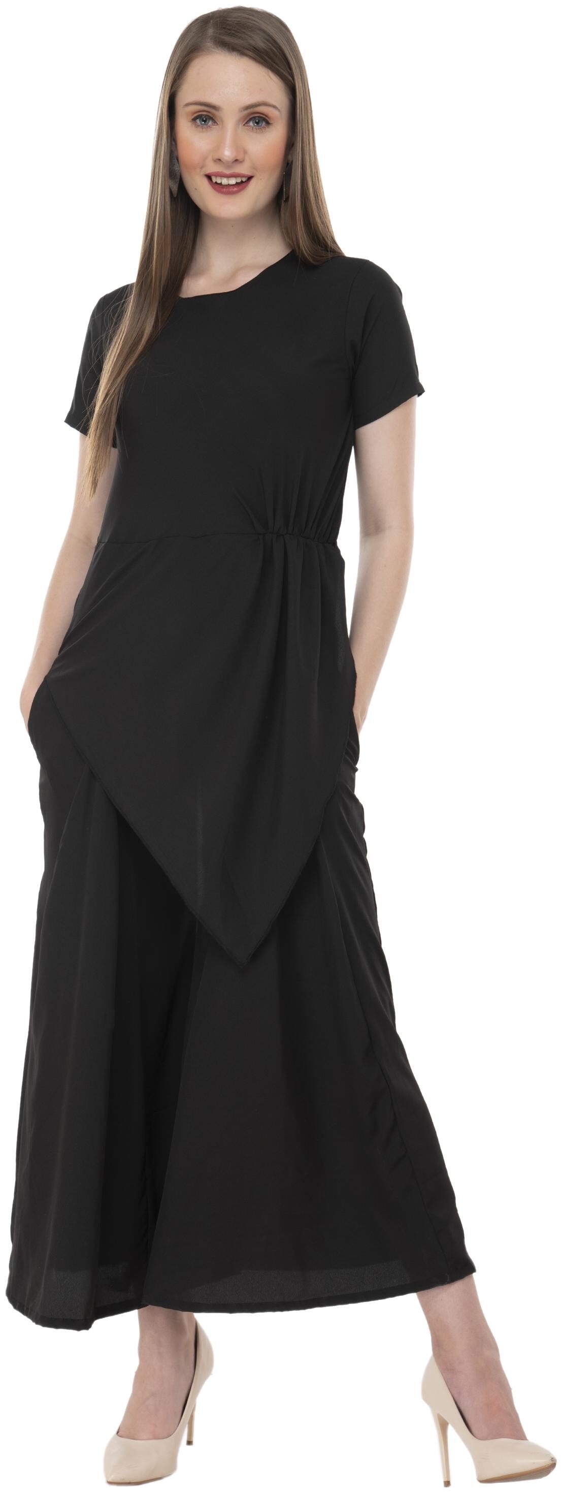 

Milky Way Solid Jumpsuit - Black