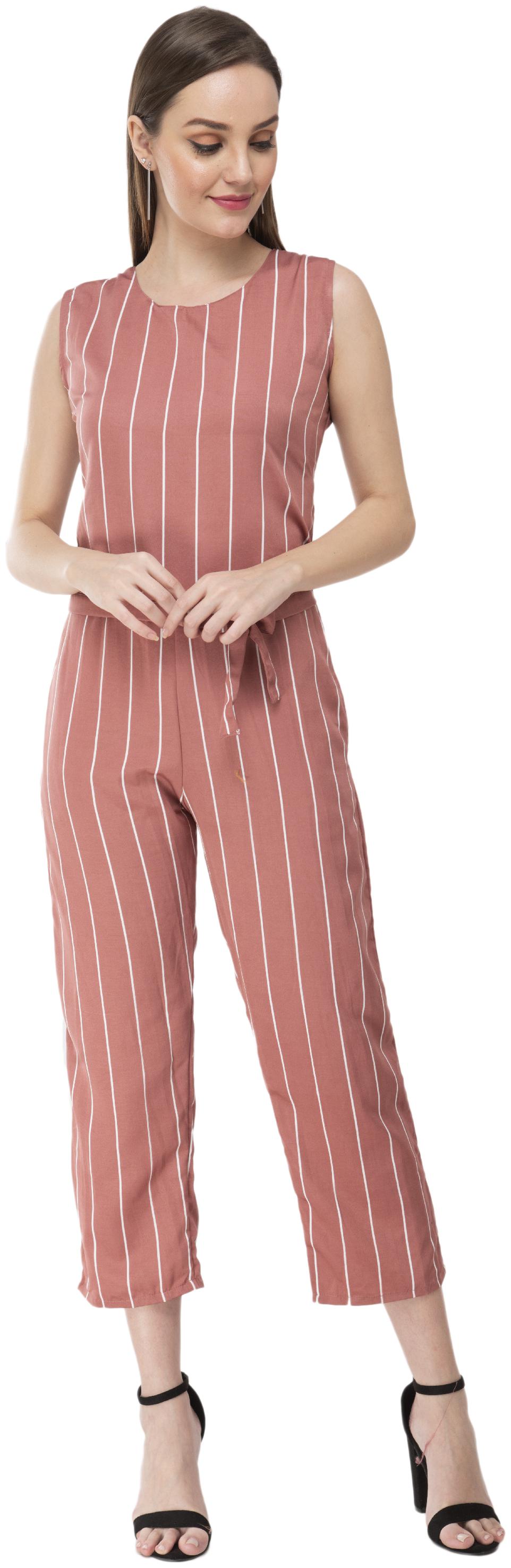 

Milky Way Striped Jumpsuit - Pink