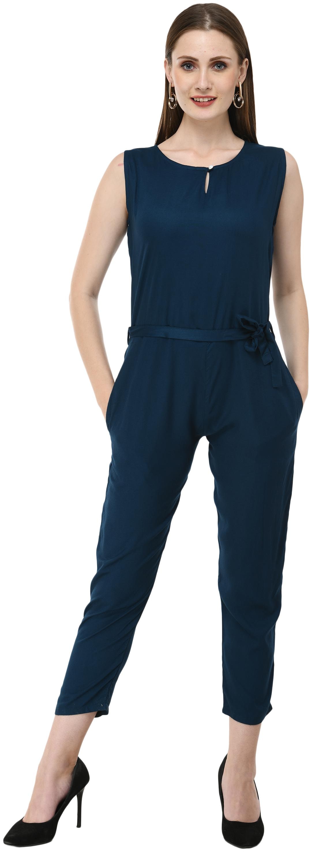 

Milky Way Solid Jumpsuit - Blue