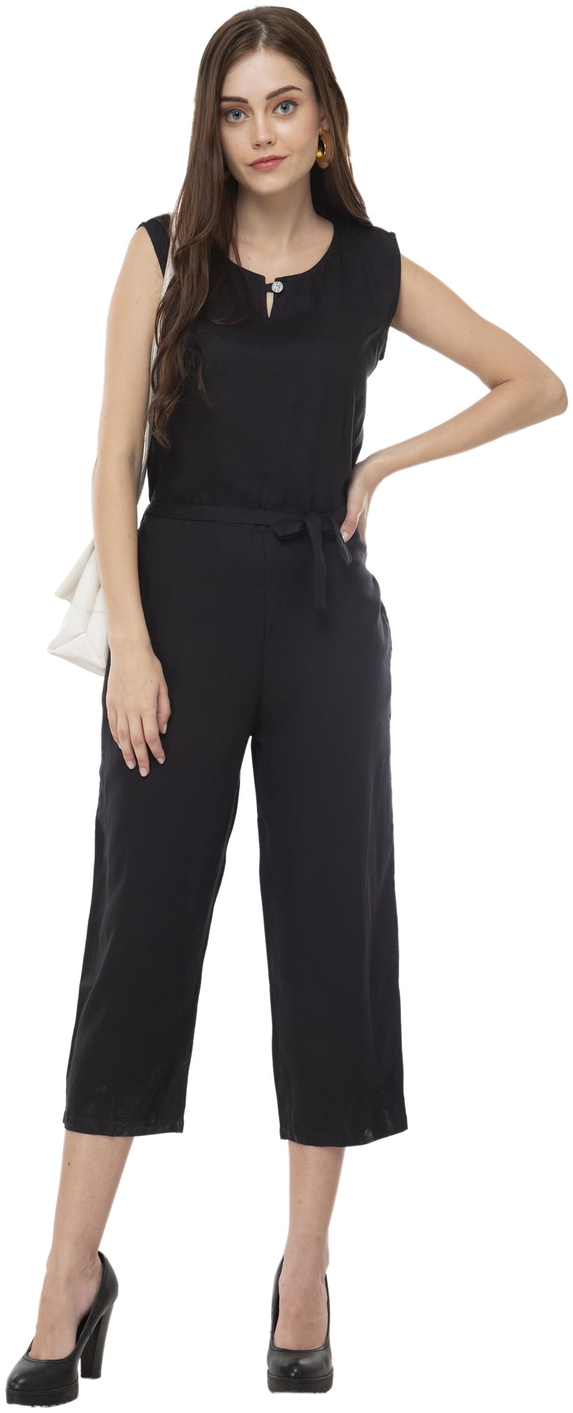 

Milky Way Solid Jumpsuit - Black