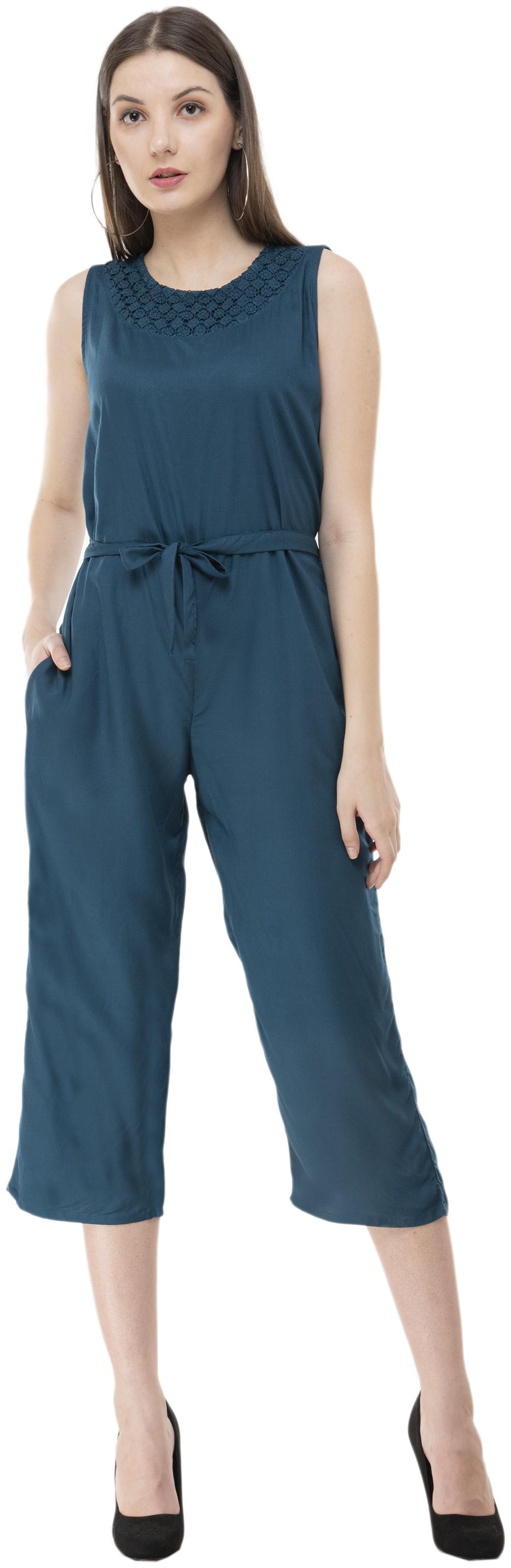

Milky Way Solid Jumpsuit - Blue