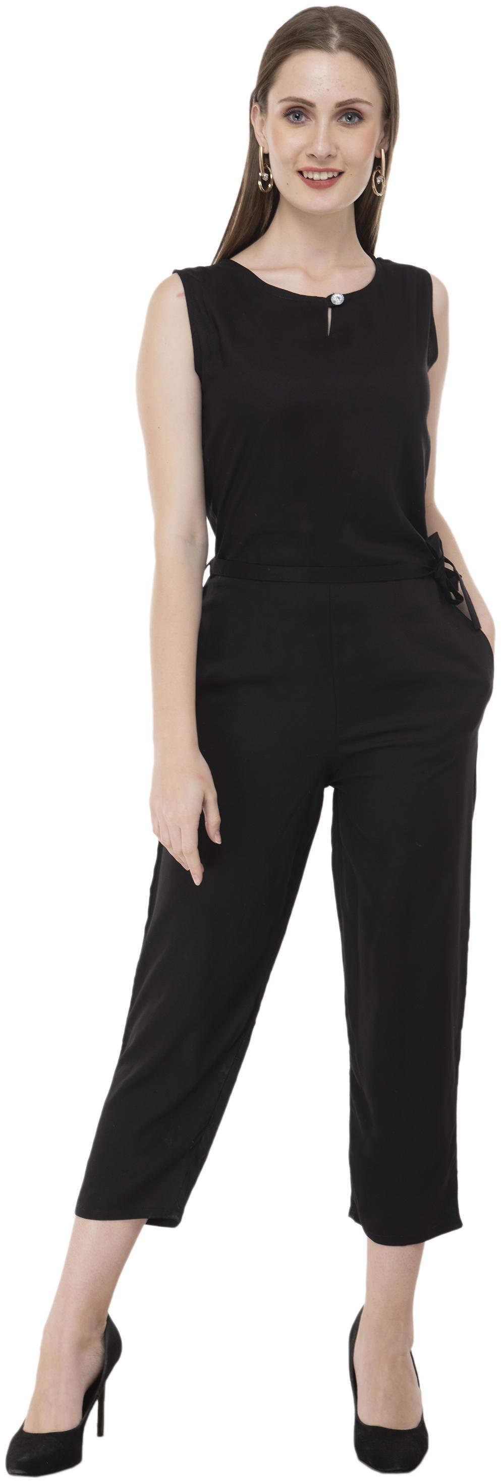 

Milky Way Solid Jumpsuit - Black