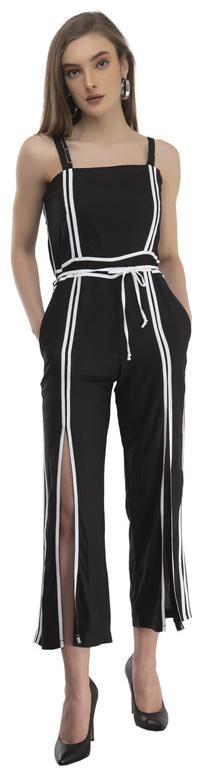 

Milky Way Striped Jumpsuit - Black
