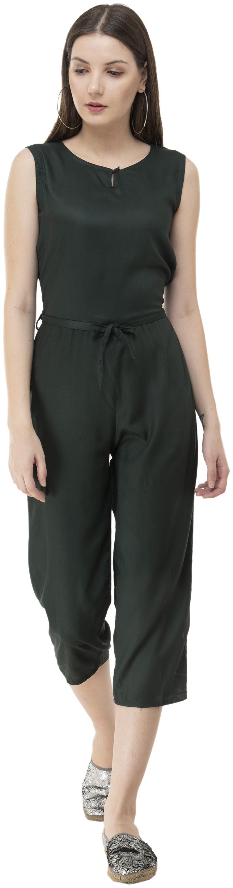 

Milky Way Solid Jumpsuit - Green