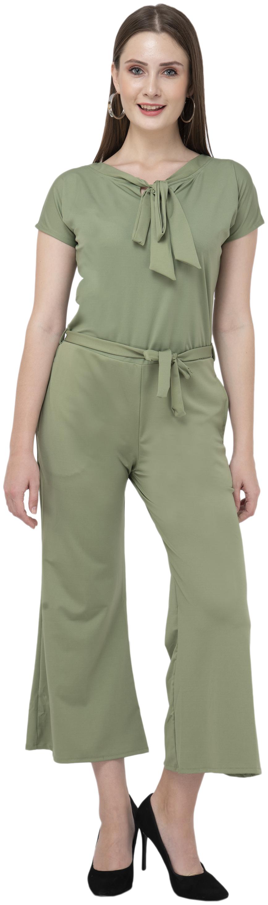 

Milky Way Solid Jumpsuit - Green