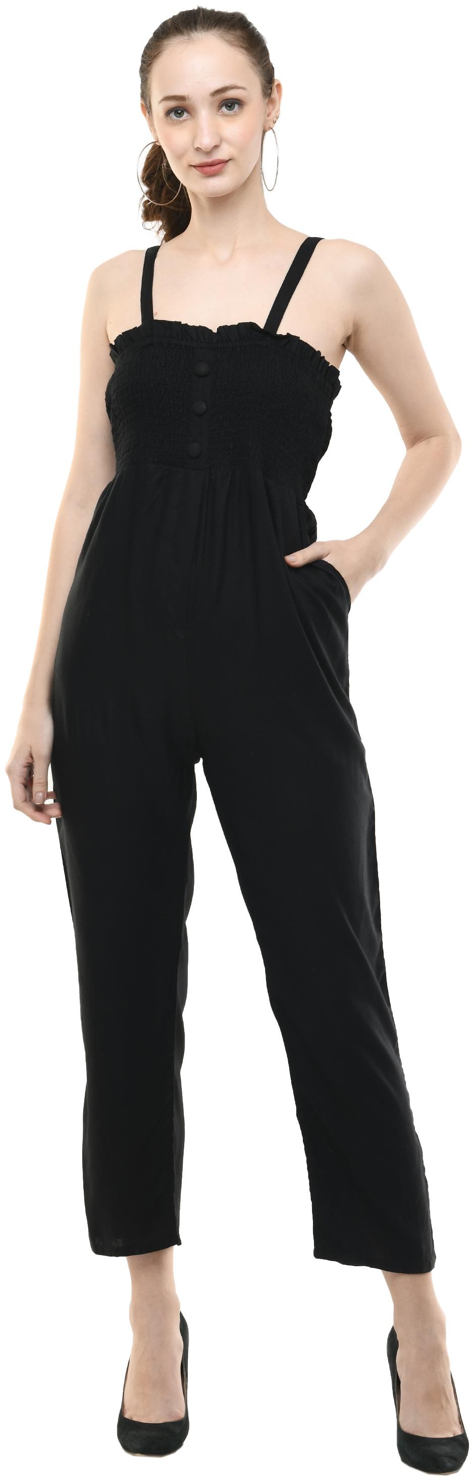 

Milky Way Solid Jumpsuit - Black