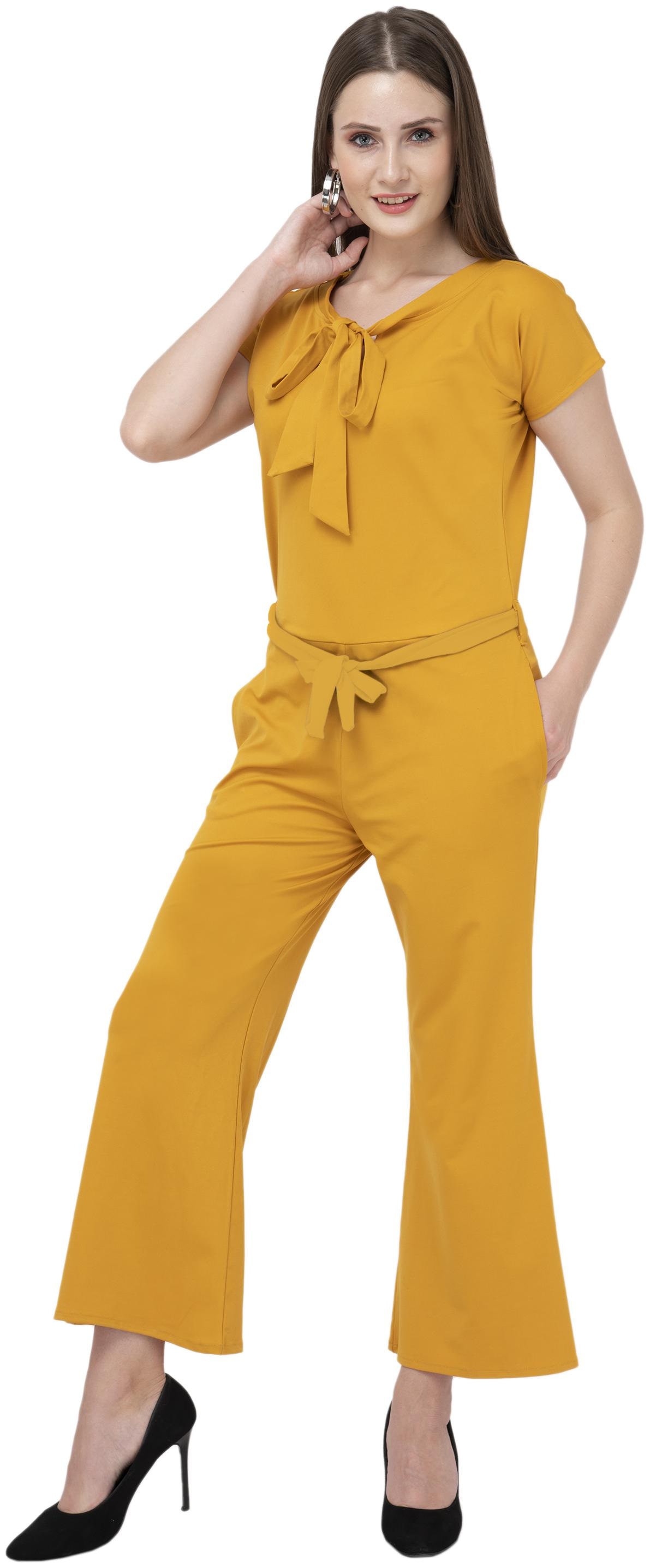

Milky Way Solid Jumpsuit - Mustard