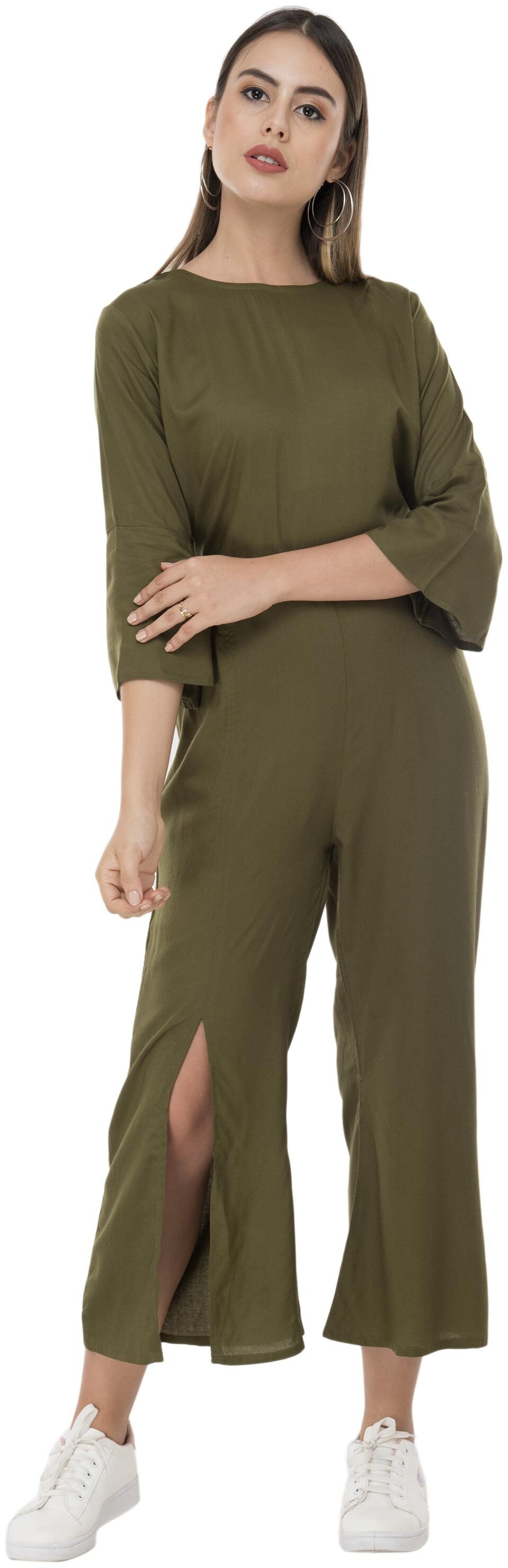 

Milky Way Solid Jumpsuit - Green