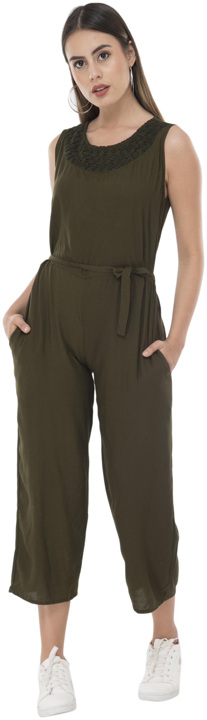 

Milky Way Solid Jumpsuit - Green
