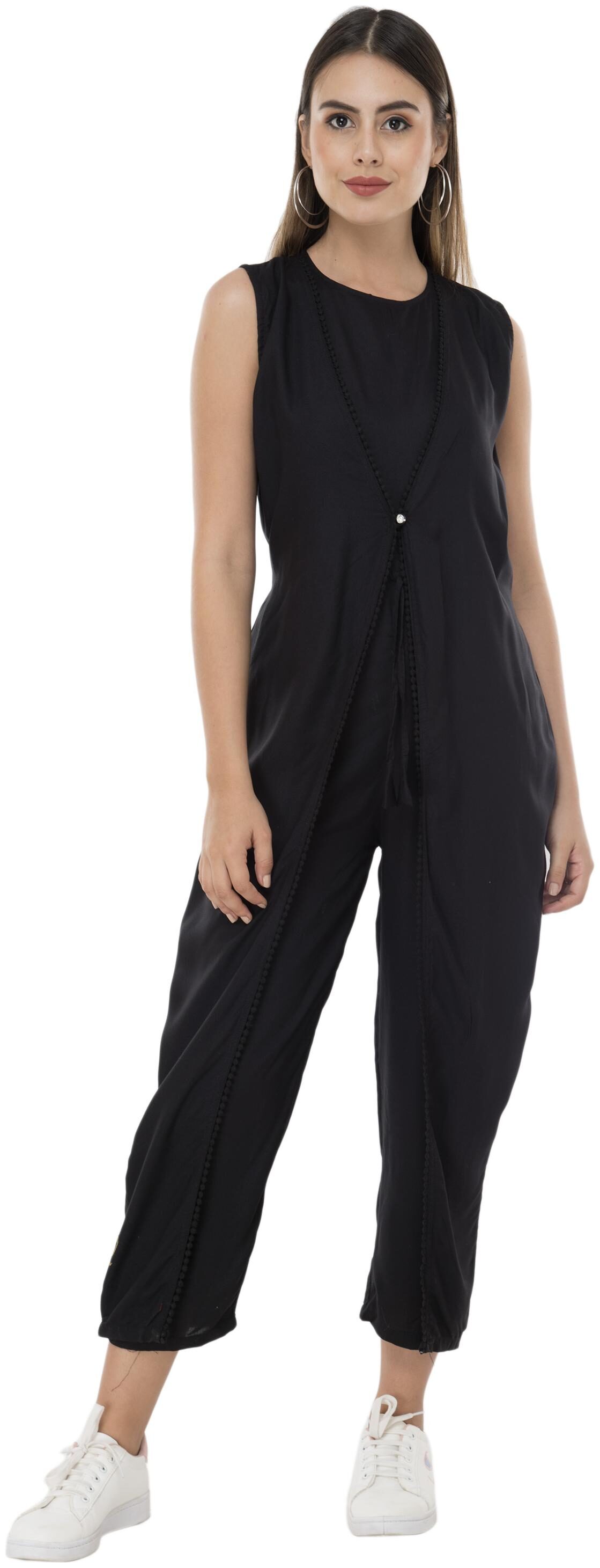 

Milky Way Solid Jumpsuit - Black