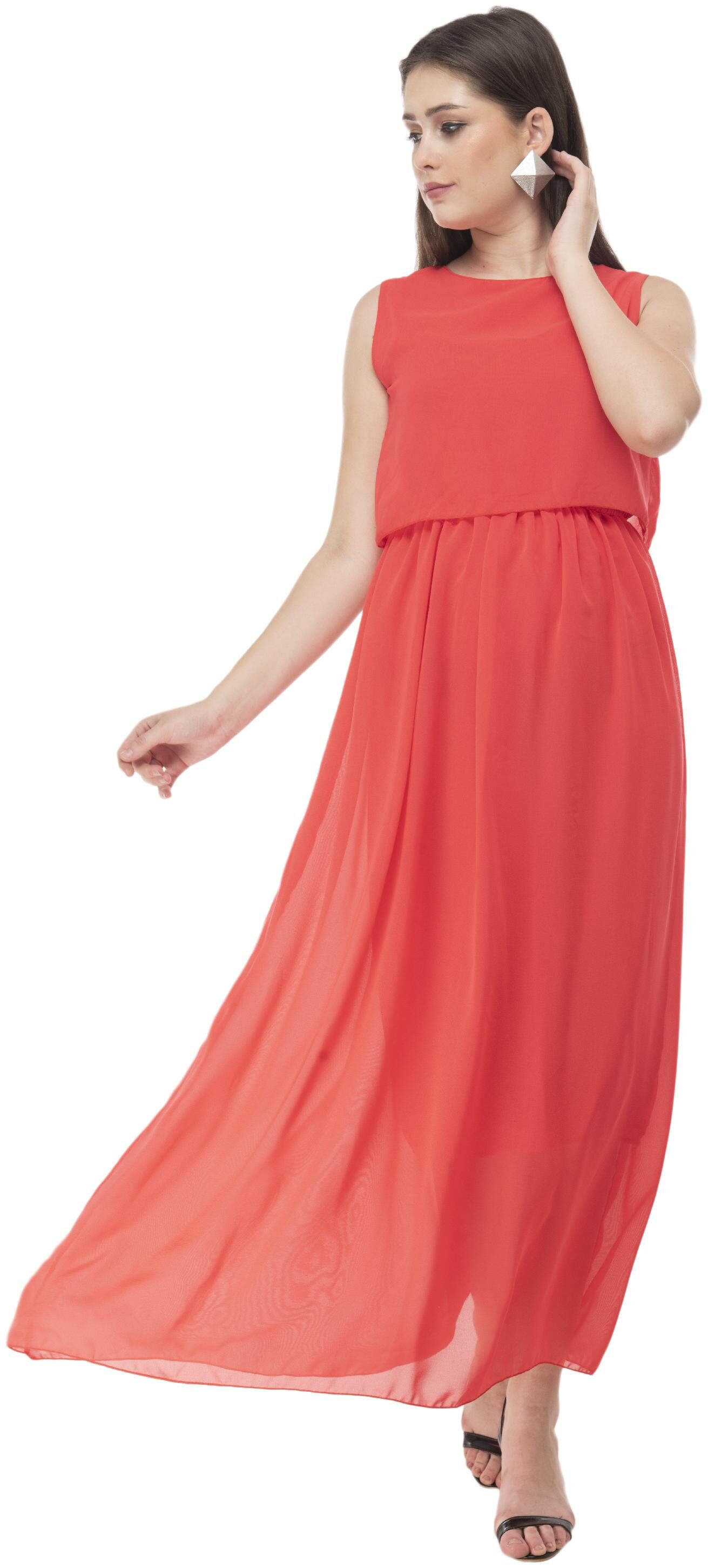 

Milky Way Pink Solid Peplum dress