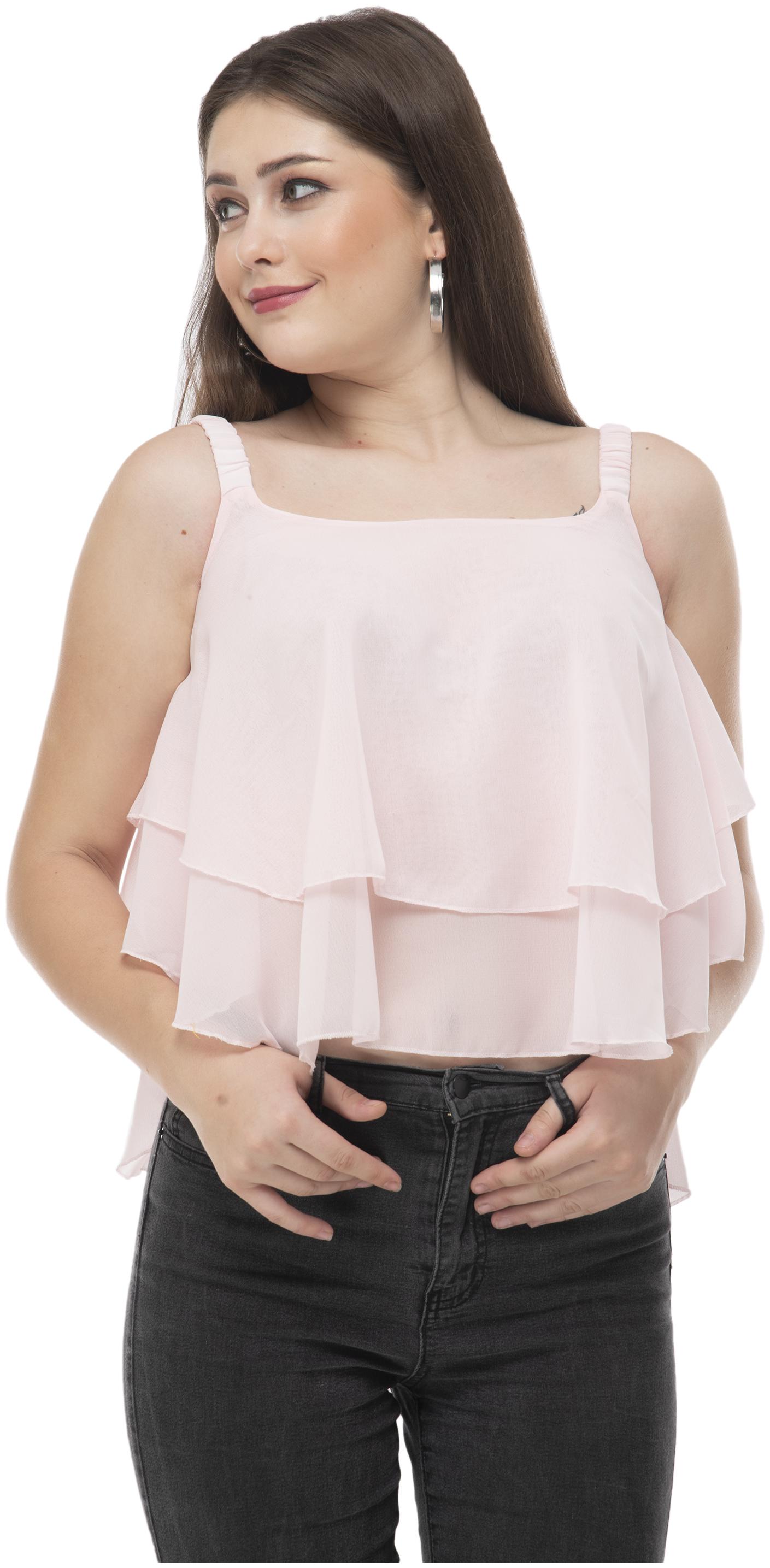 

Milky Way Women Solid A-line top - Pink