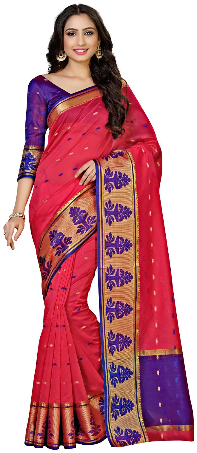 

Mimosa By Kupinda Paithani Saree Kanjivaram Style Color Violet (4067-AB-10000-STRW)