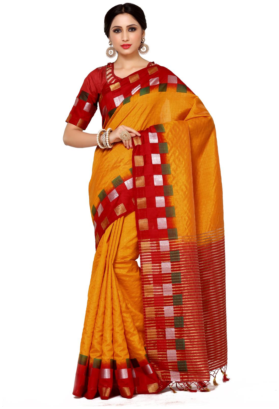 

Mimosa By Kupinda Women s Tussar Silk Saree