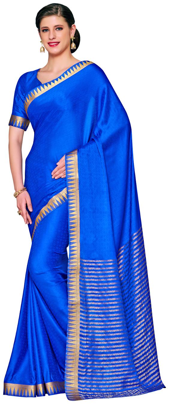 

Mimosa Kanjivaram Style Crepe saree color Blue ( 4221-2121-SD-RBL )