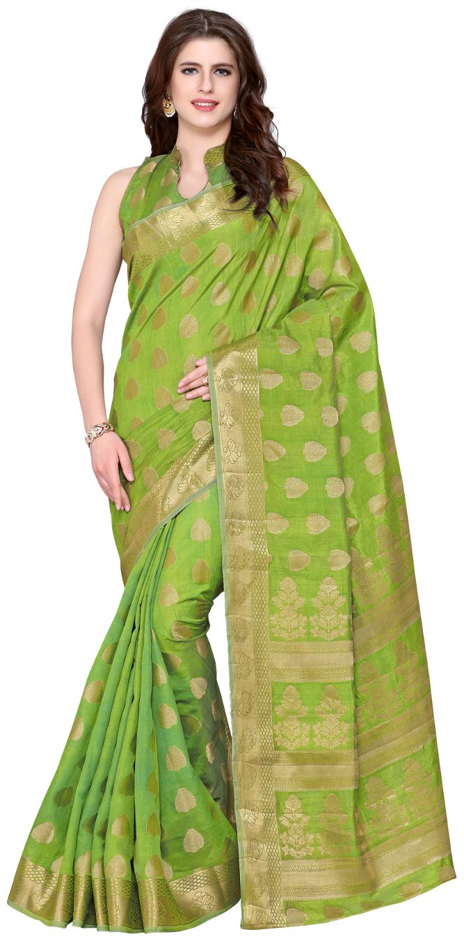 

Mimosa Kanjivaram Style Tussar Silk saree color Green ( 4206-2039-SD-OLIVE )