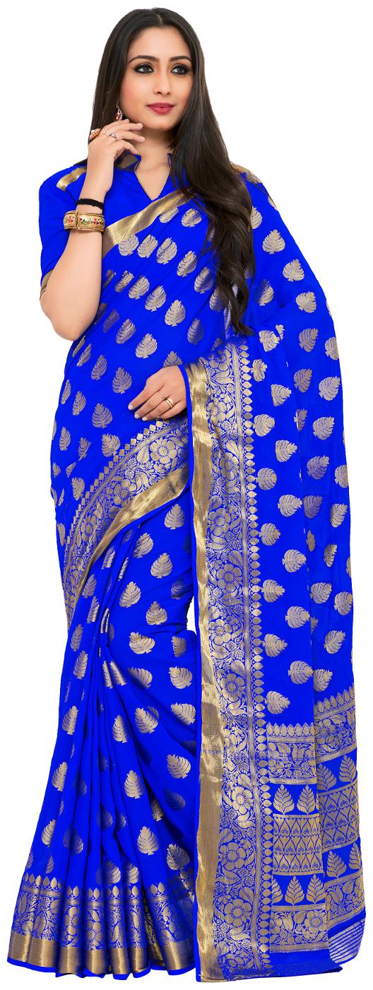 

Mimosa Kanjivaram Style Chiffon saree color Blue ( 4184-2177-SD-RBL )
