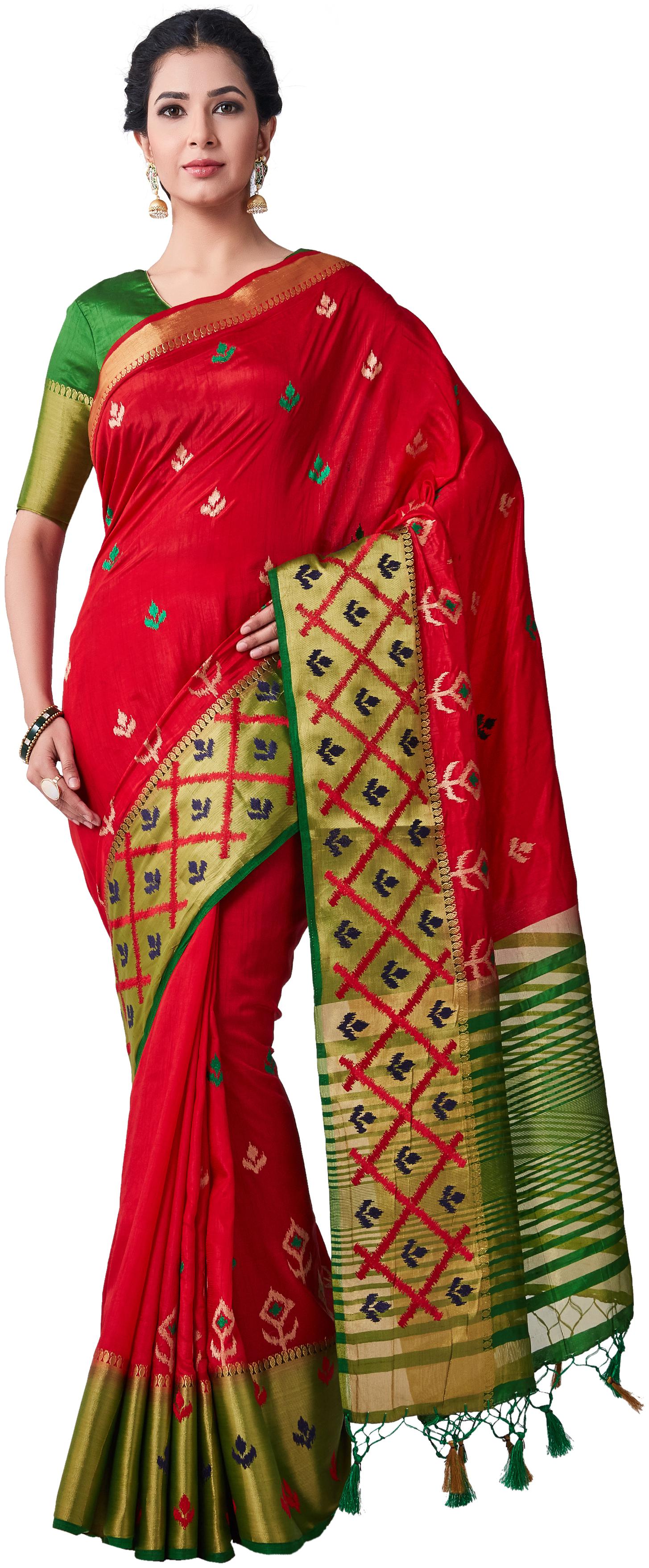 

Mimosa Silk Wedding Universal Saree Red