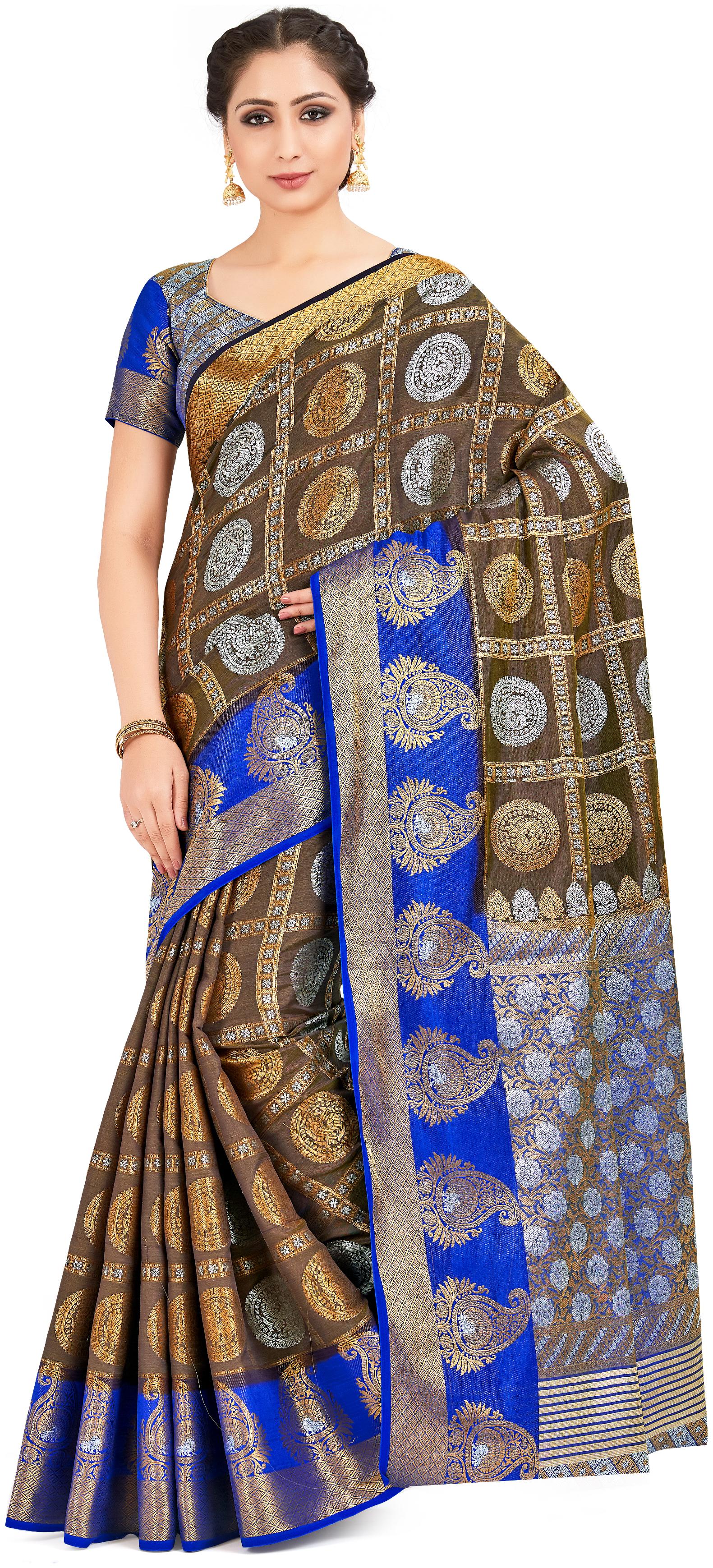 

Mimosa Silk Festive Universal Saree Brown