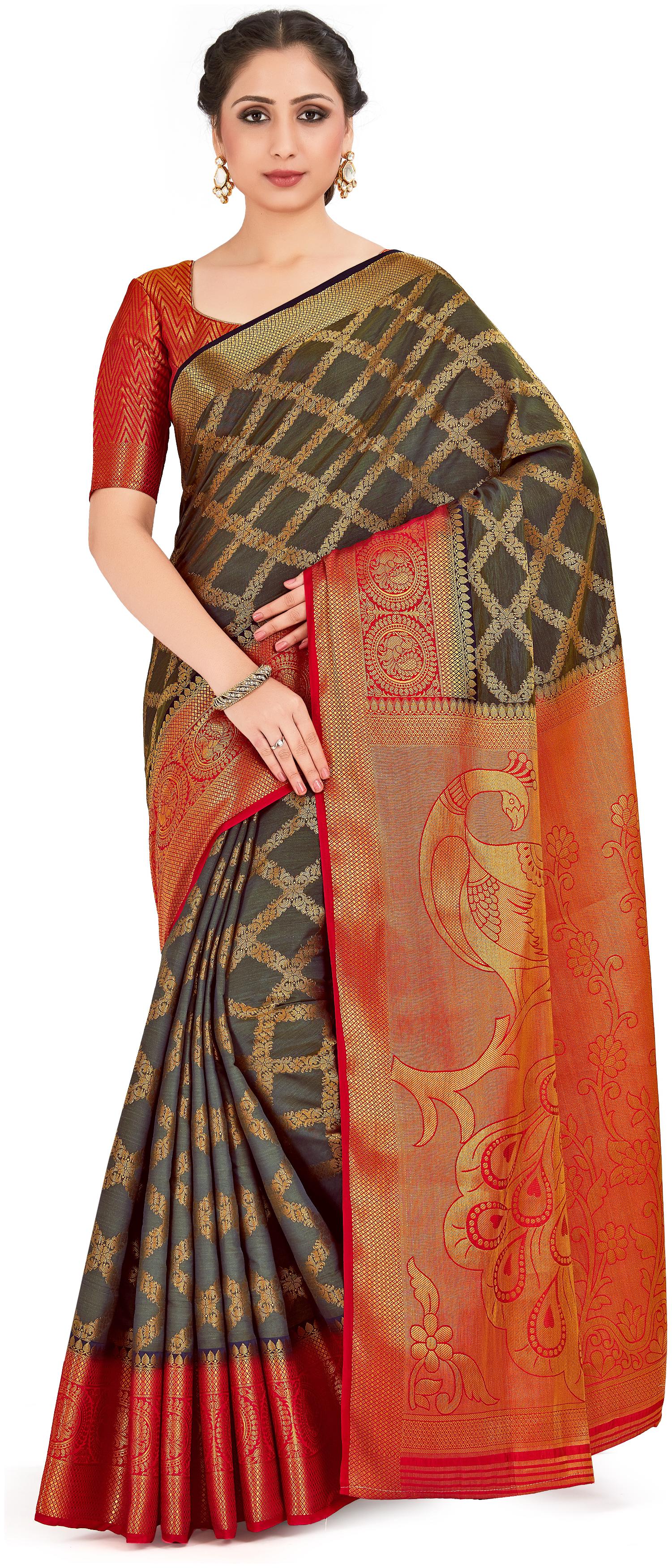 

Mimosa Silk Festive Universal Saree Blue