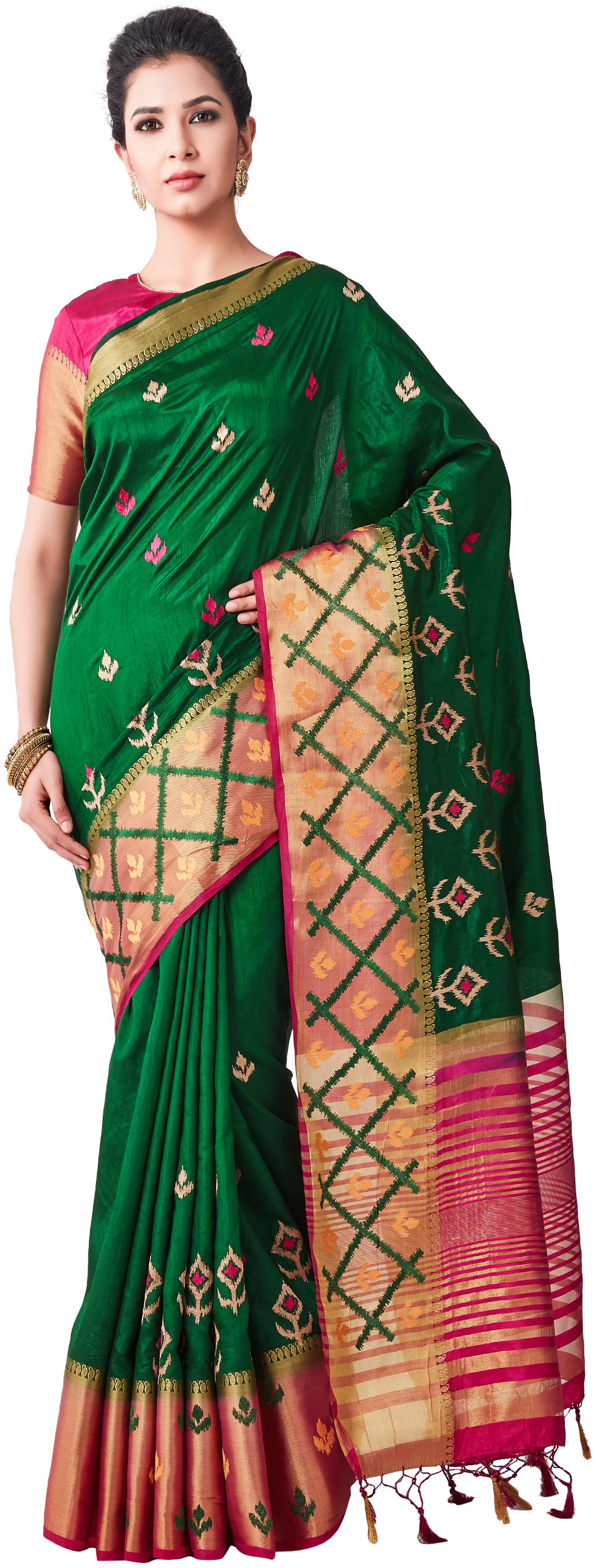 

MIMOSA Silk Kanchipuram Silk Embroidered Work Sarees Multi