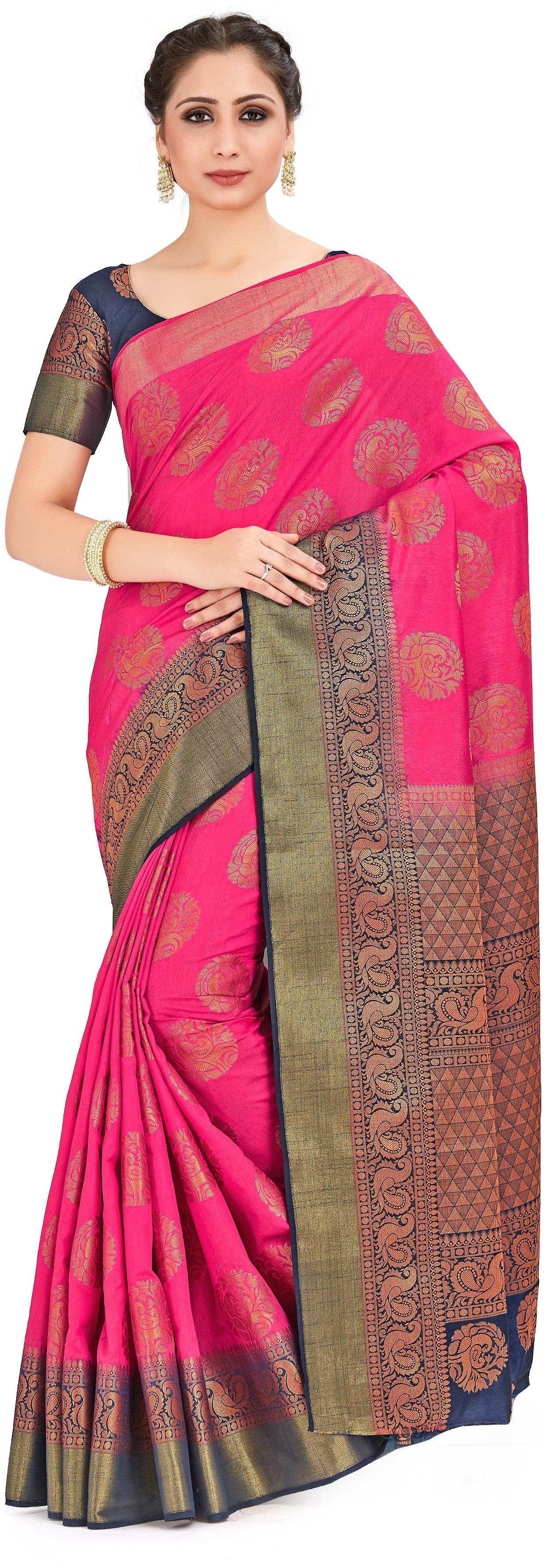 

Mimosa Silk Festive Universal Saree Pink