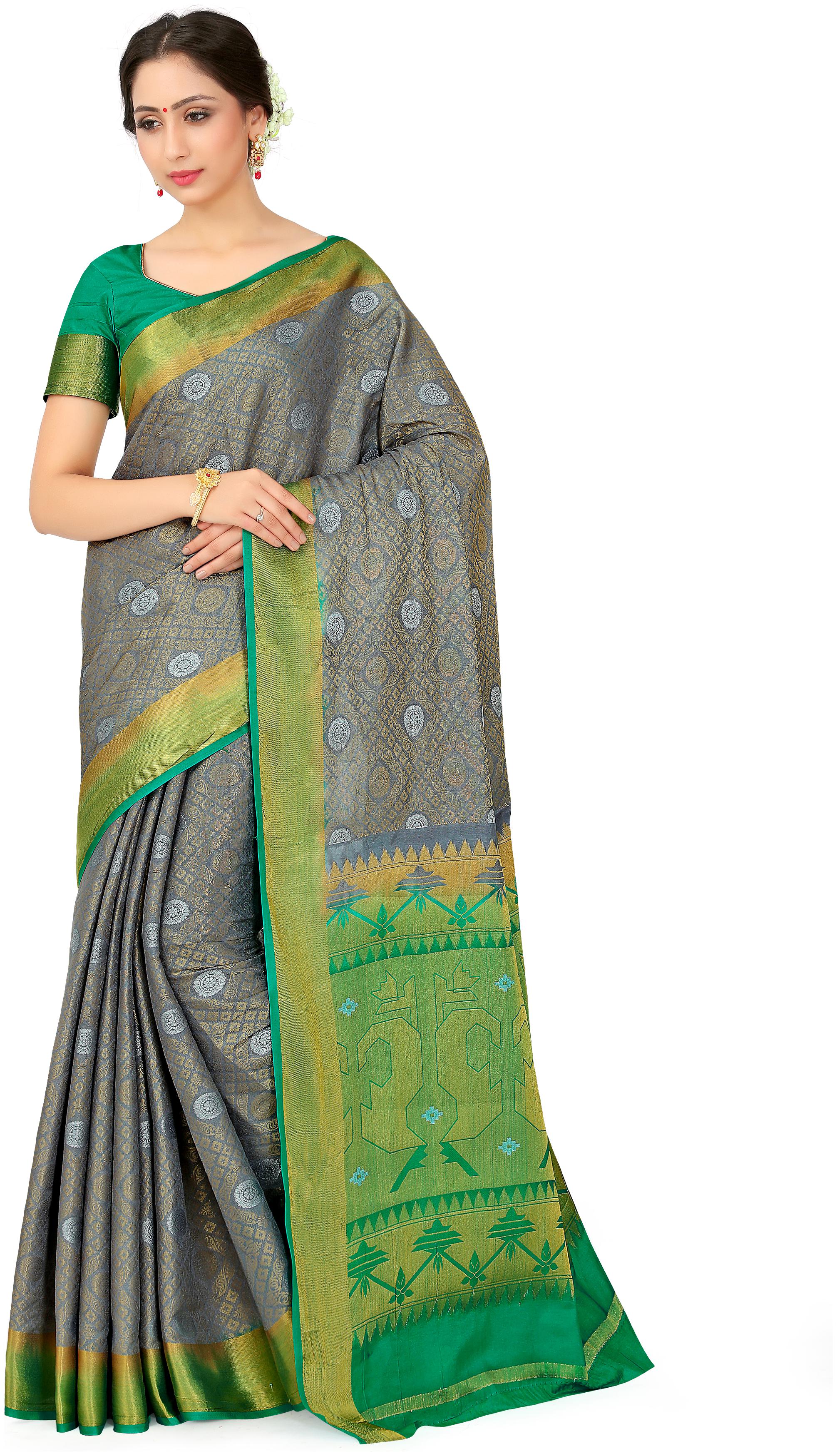 

Mimosa Silk Festive Universal Saree Grey