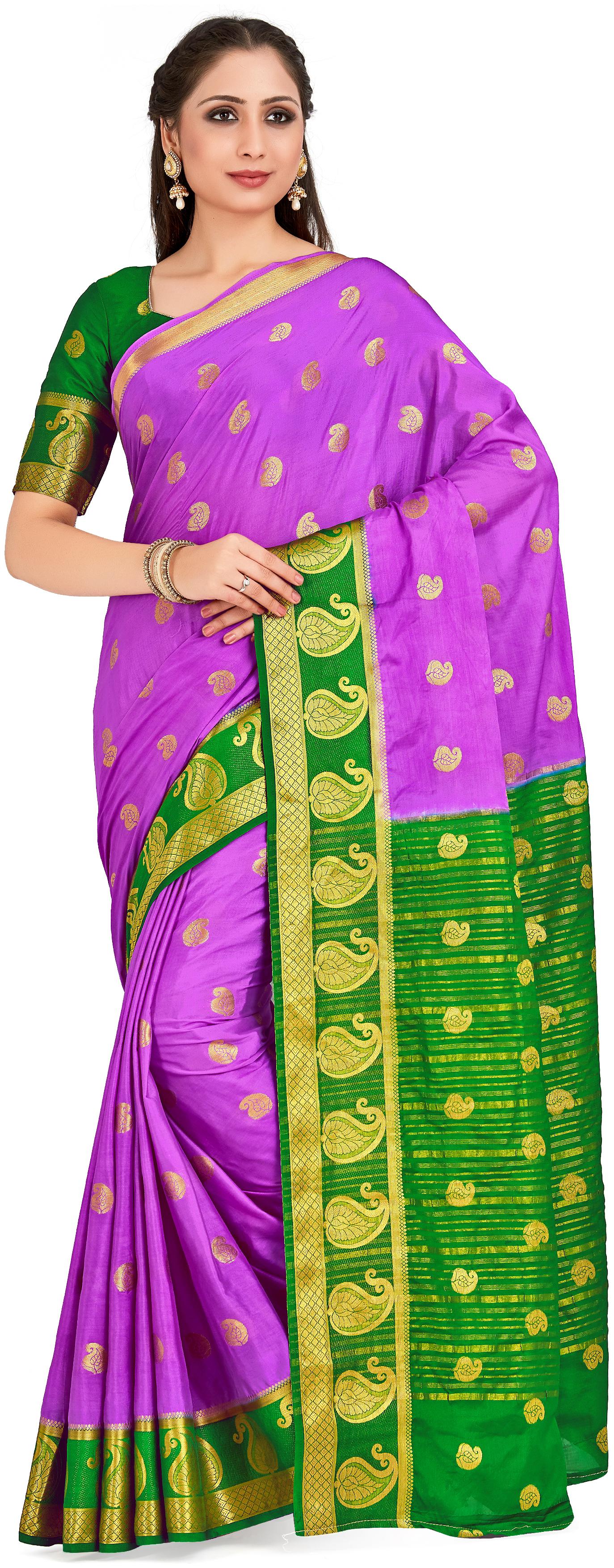 

Mimosa Silk Festive Universal Saree Purple