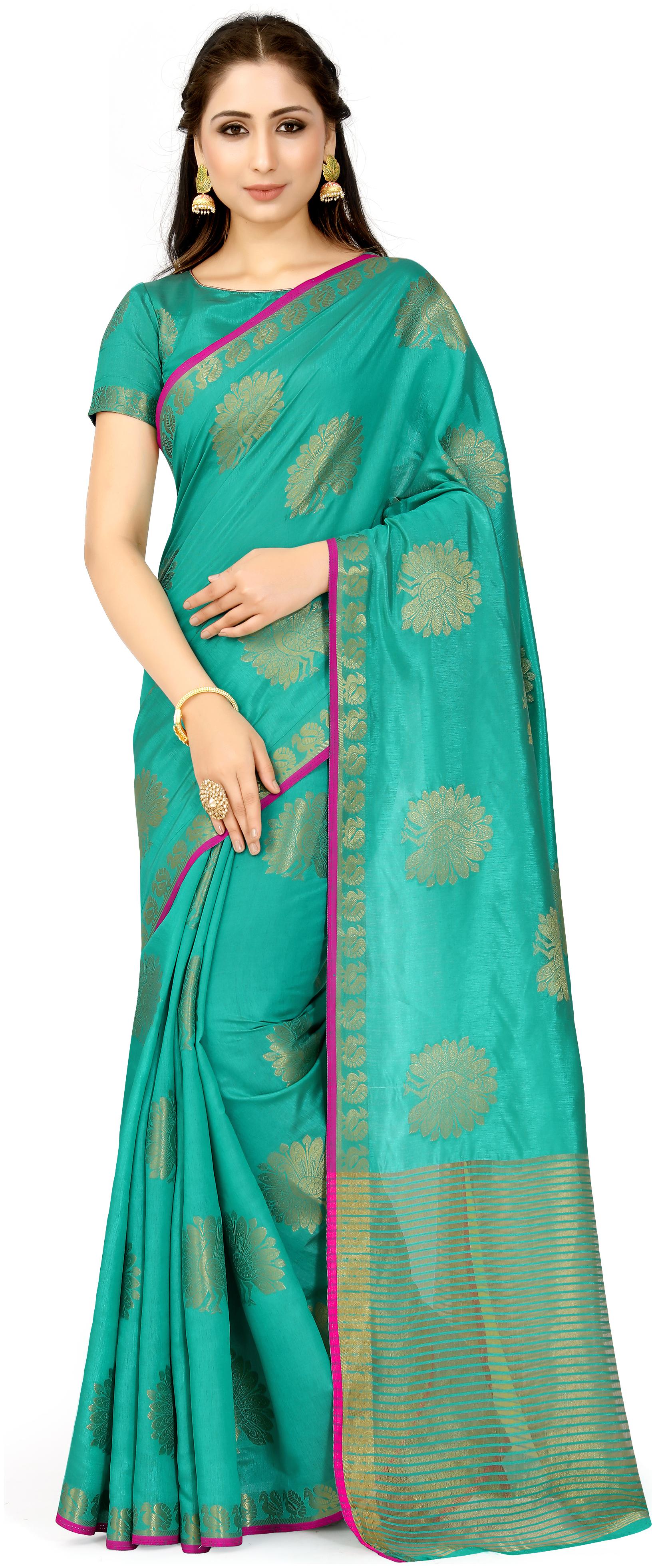 

Mimosa Silk Festive Universal Saree Green