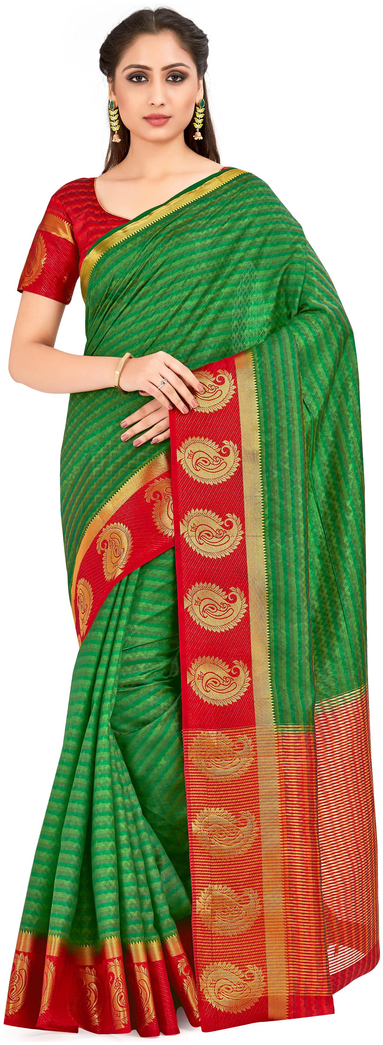 

Mimosa Silk Festive Universal Saree Green