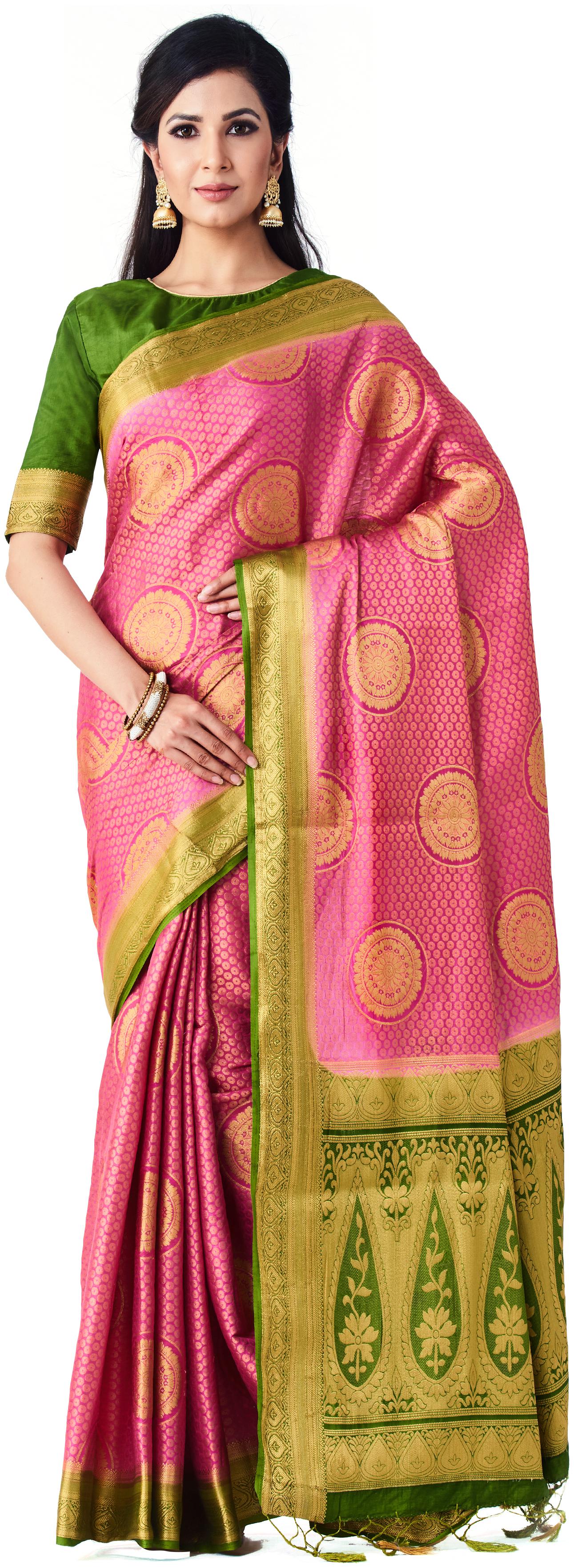 

MIMOSA Silk Kanchipuram Silk Zari Work Sarees Multi
