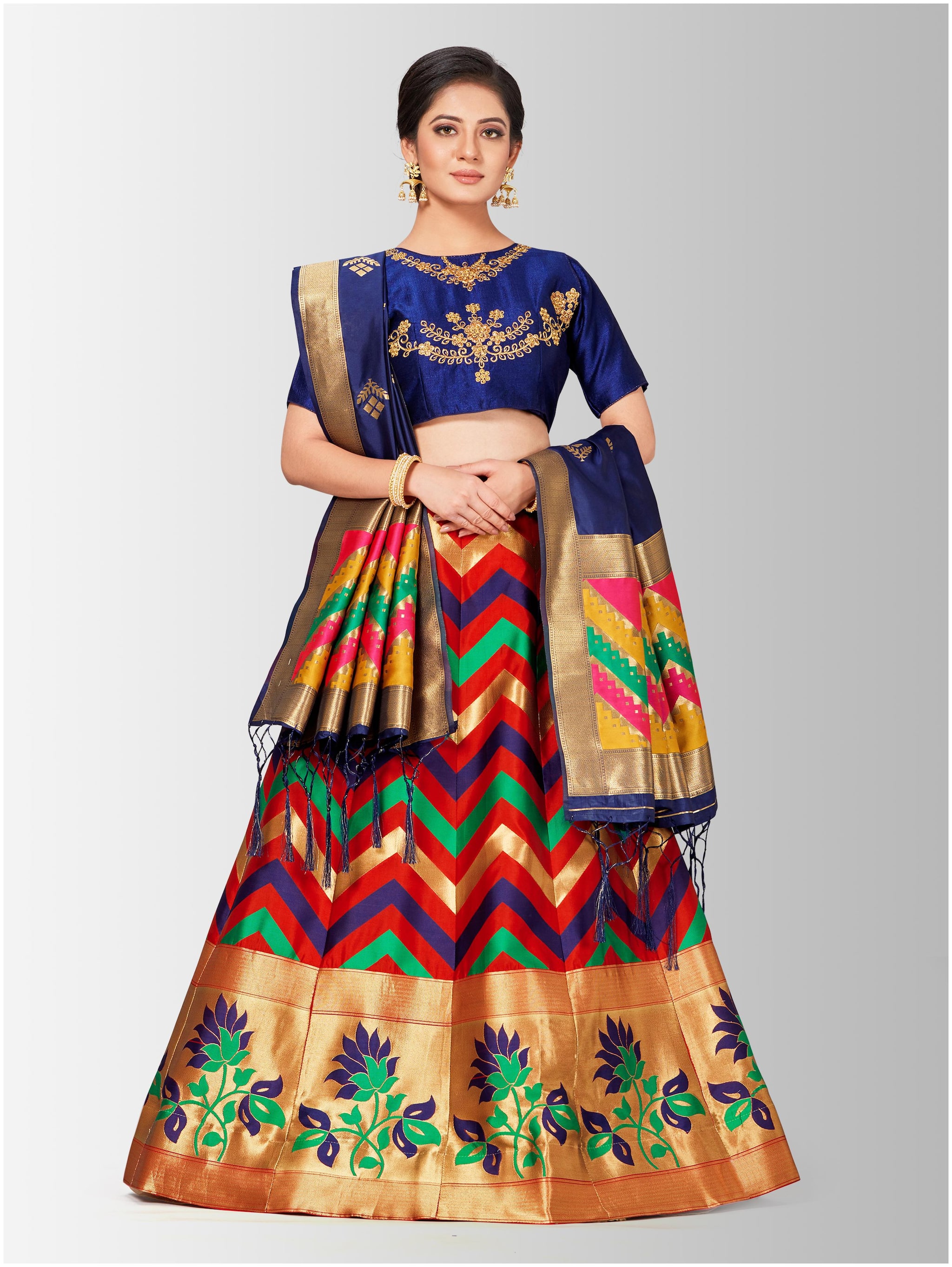 

Mimosa Women Silk Lehenga Choli with duptta Multi