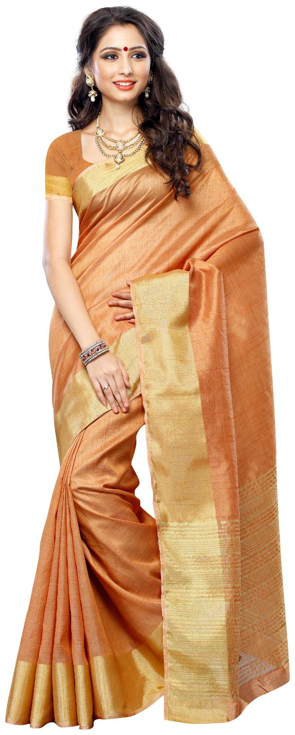 

Mimosa Women STassar Silk Saree Color Mustard(3219-2085-CHAN)