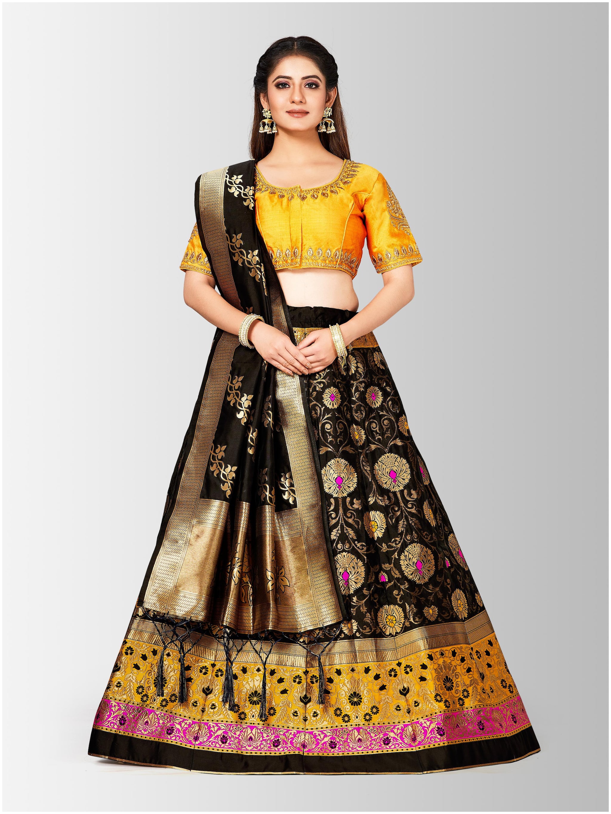 

Mimosa Women Silk Lehenga Choli with duptta Multi