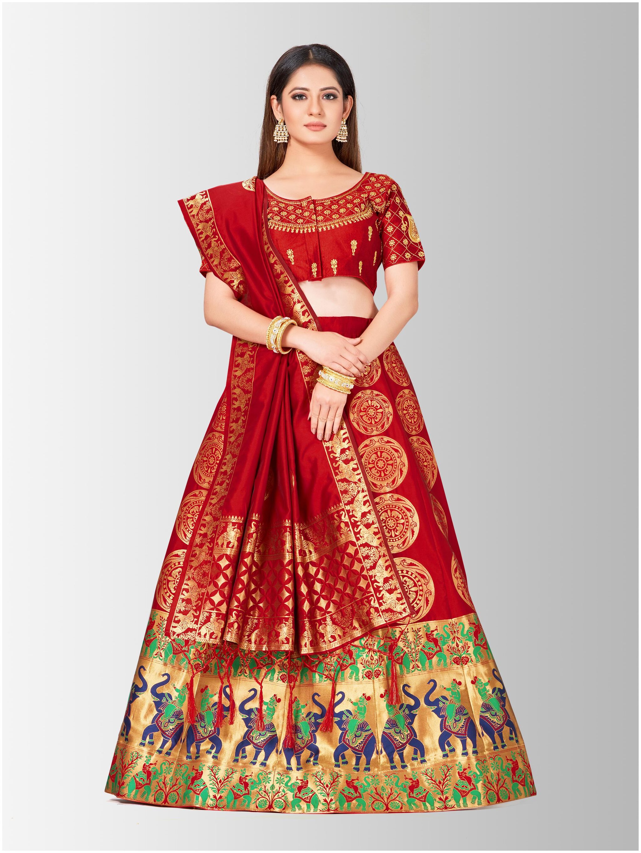 

Mimosa Women Silk Lehenga Choli with duptta Multi
