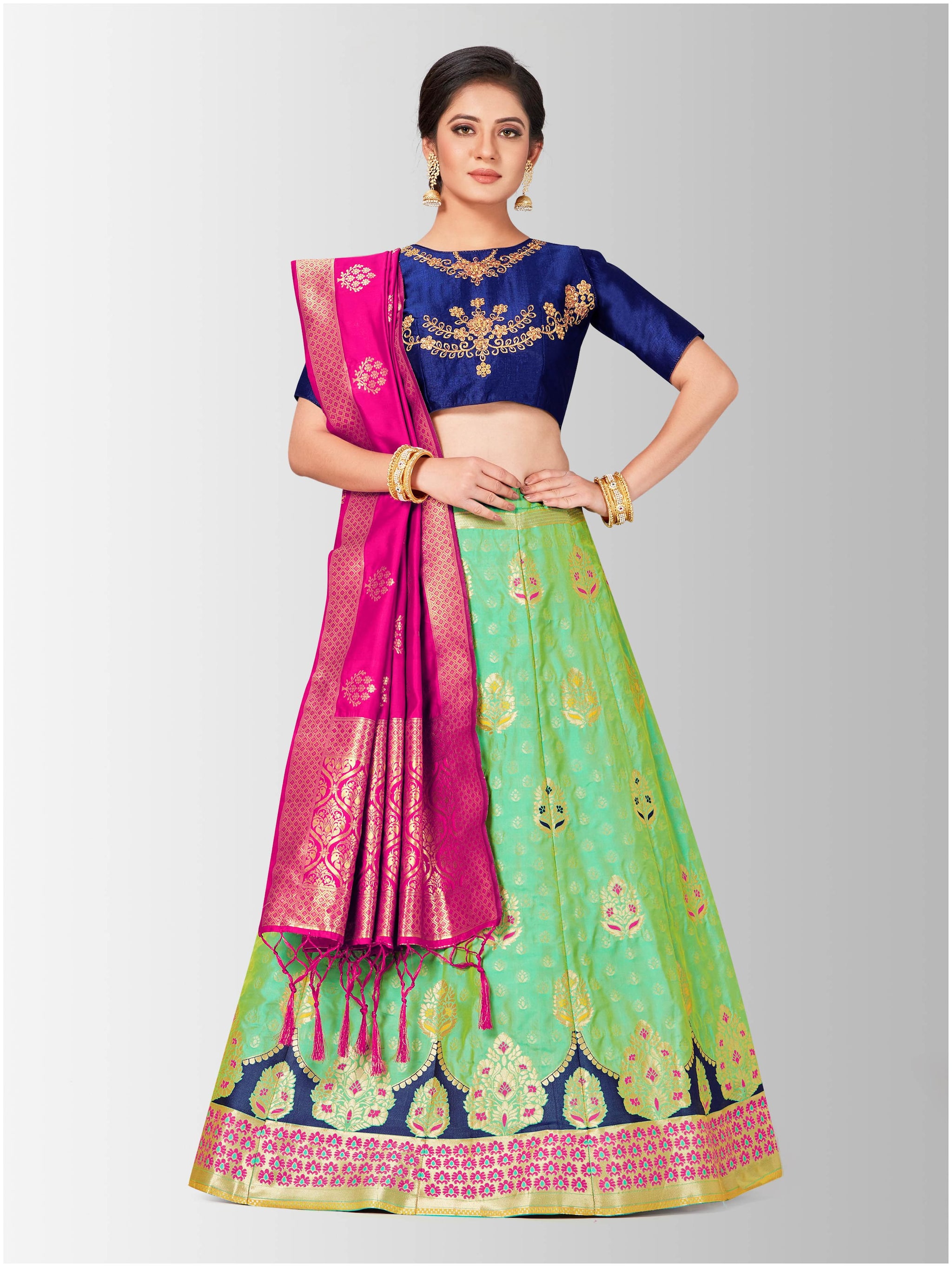 

Mimosa Women Silk Lehenga Choli with duptta Multi