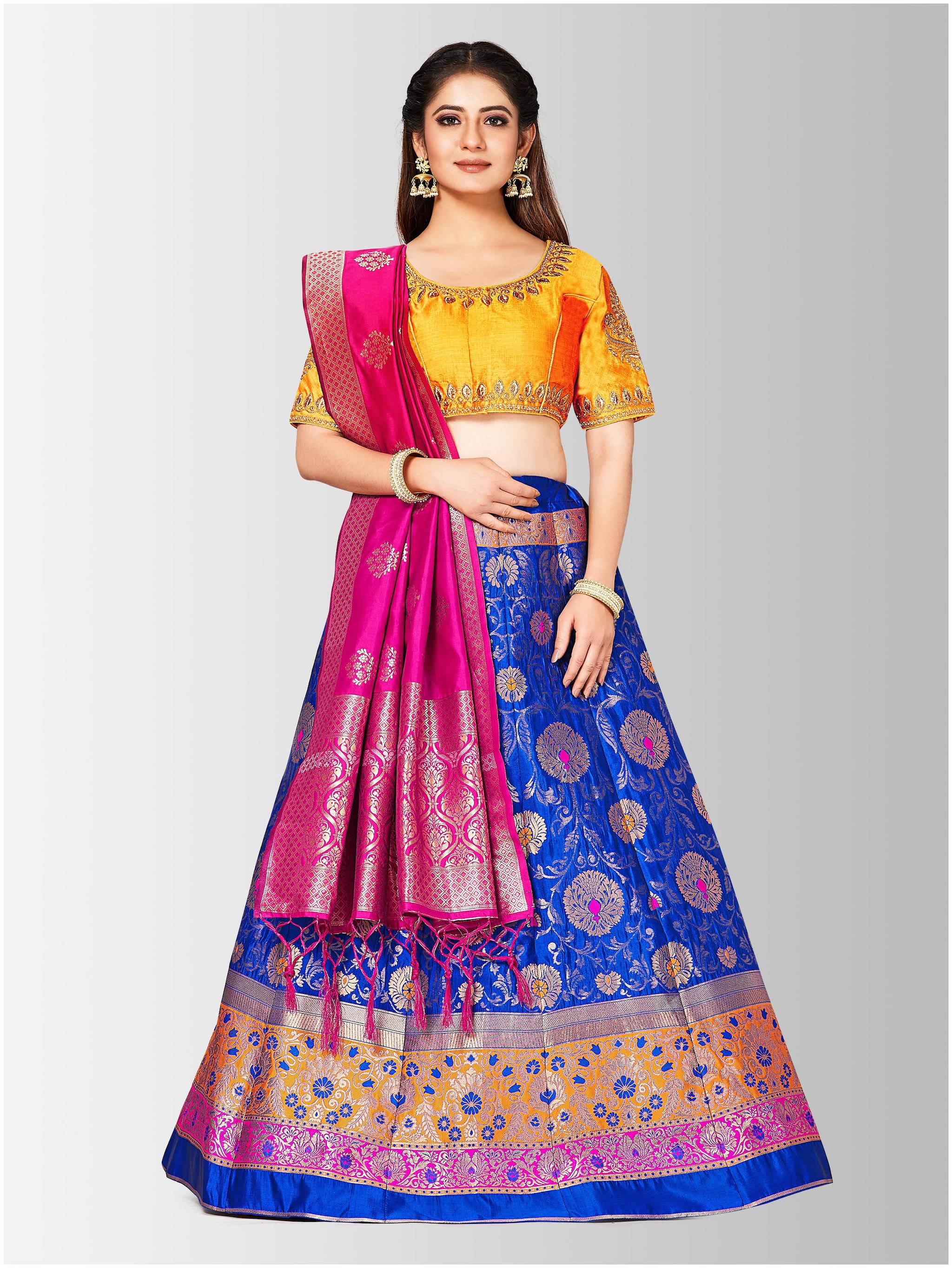 

Mimosa Women Silk Lehenga Choli with duptta Multi