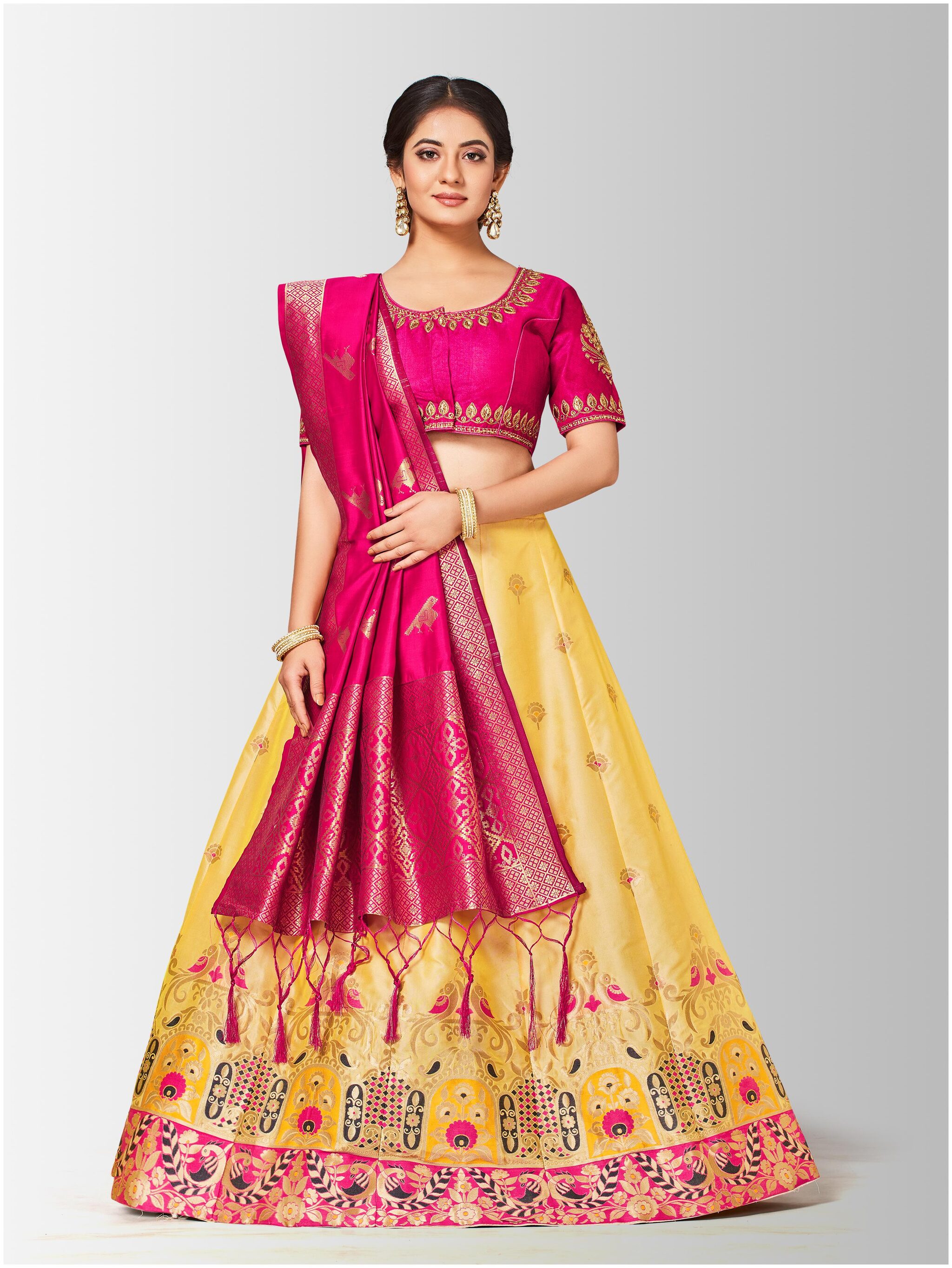

Mimosa Women Silk Lehenga Choli with duptta Multi