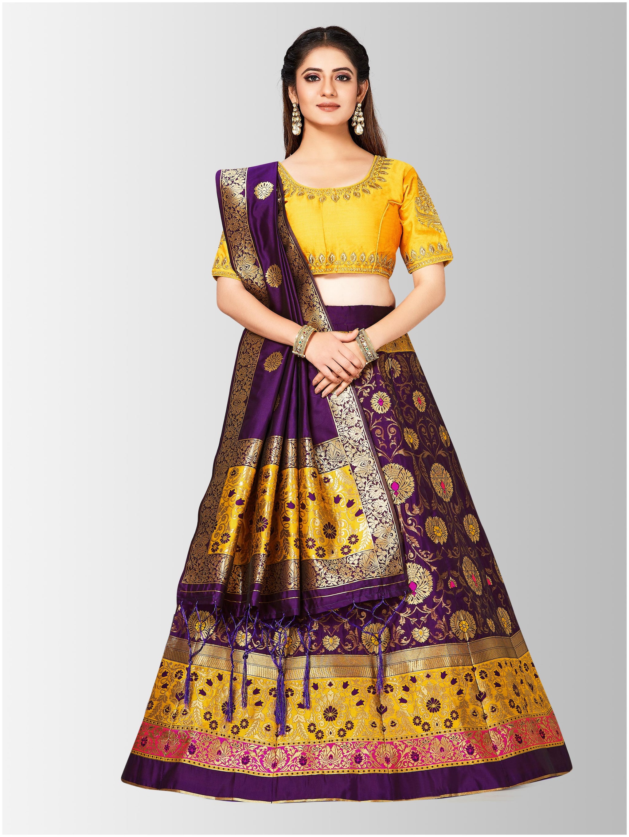 

Mimosa Women Silk Lehenga Choli with duptta Multi
