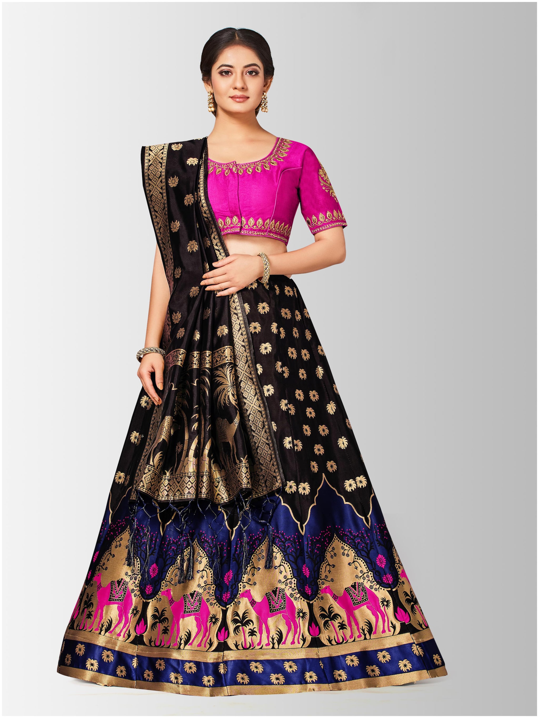 

Mimosa Women Silk Lehenga Choli with duptta Multi
