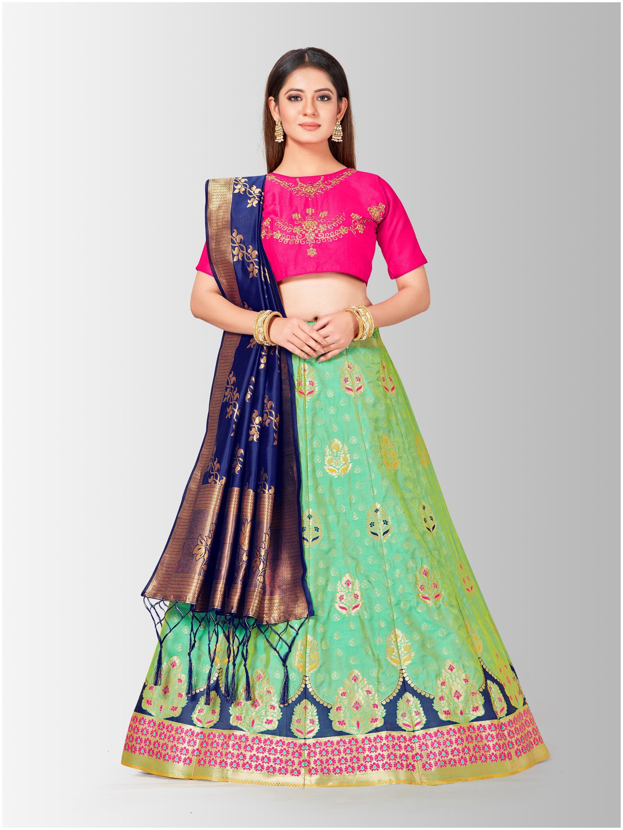 

Mimosa Women Silk Lehenga Choli with duptta Multi