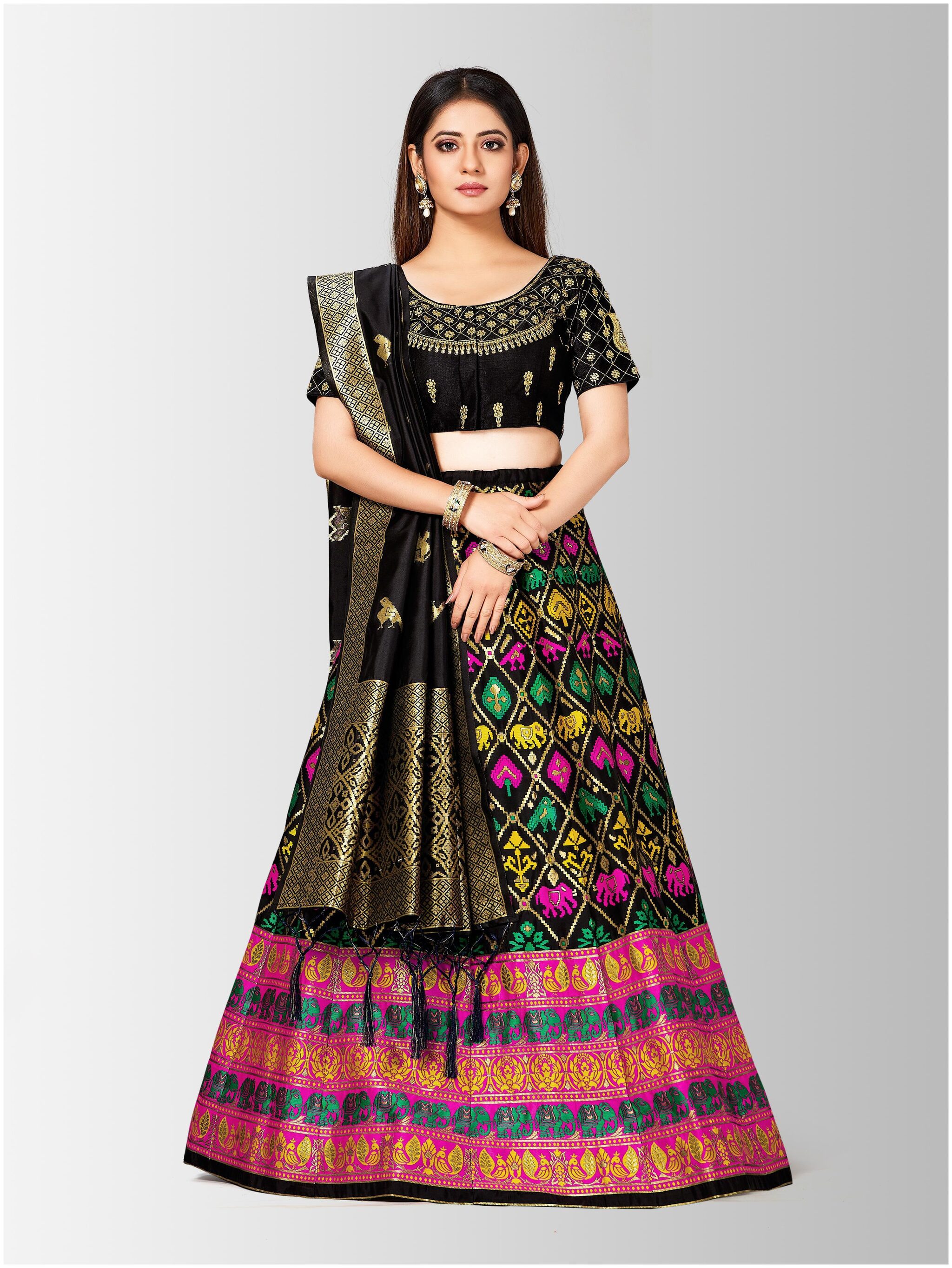 

Mimosa Women Silk Lehenga Choli with duptta Multi