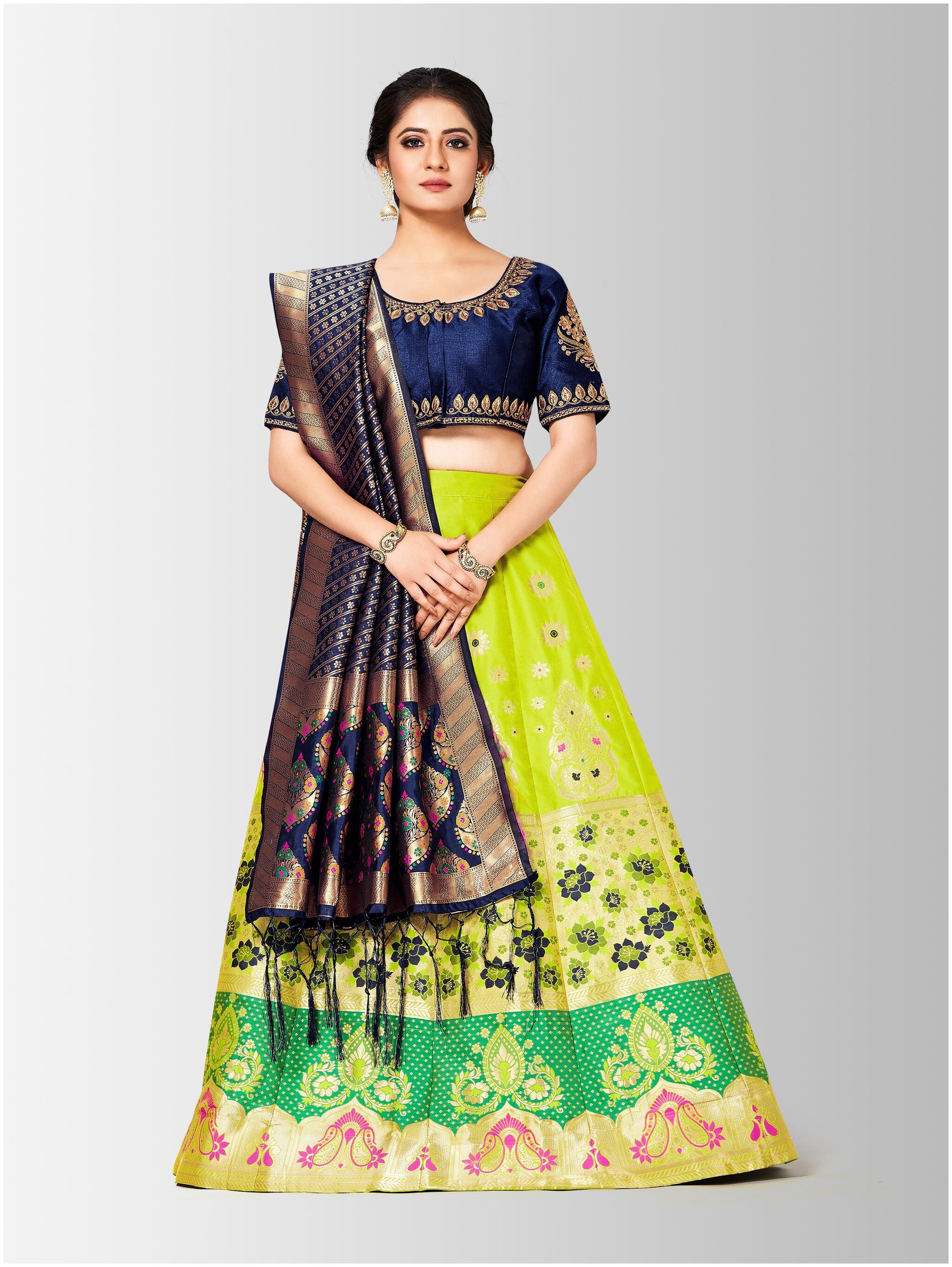 

Mimosa Women Silk Lehenga Choli with duptta Multi