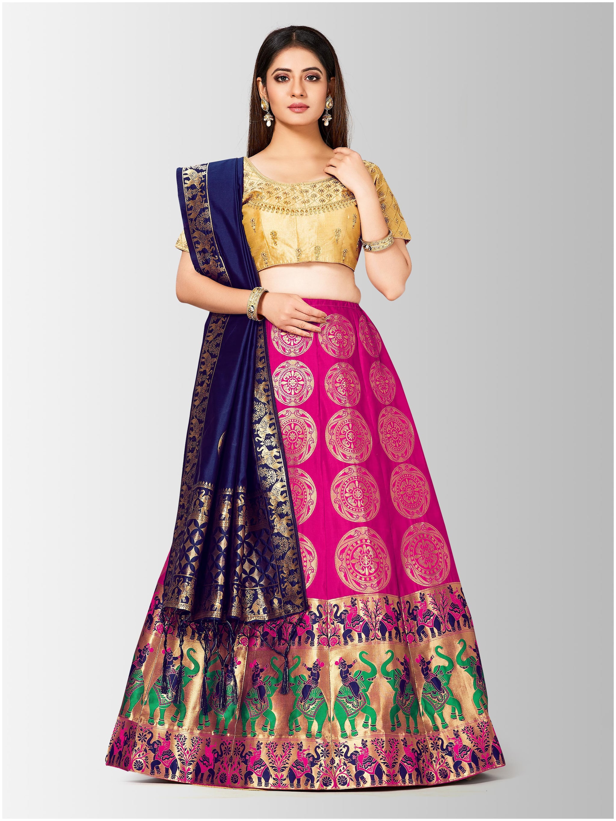 

Mimosa Women Silk Lehenga Choli with duptta Multi