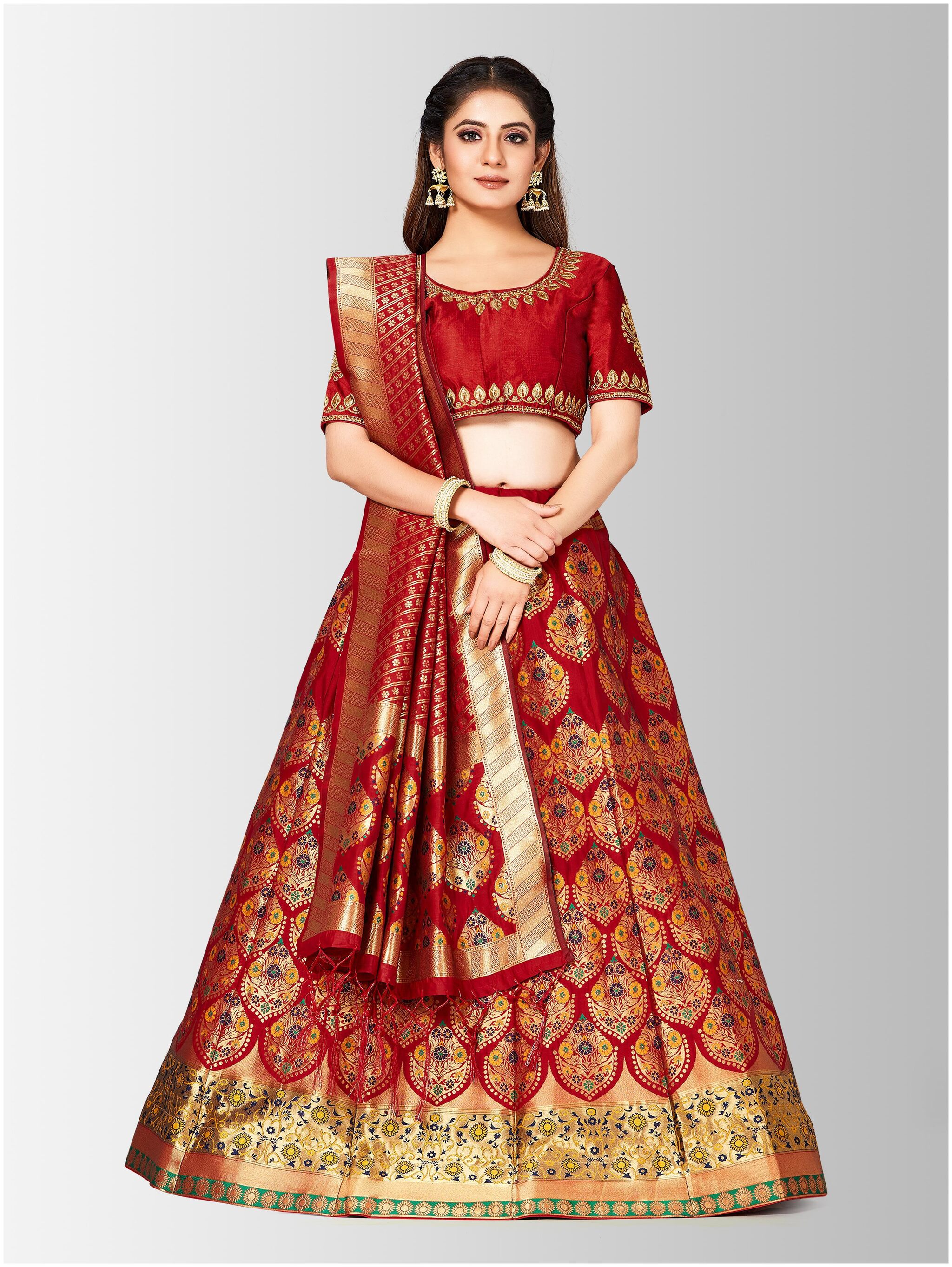 

Mimosa Women Silk Lehenga Choli with duptta Multi