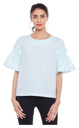 

Oxolloxo Women Geometric Regular top - Blue