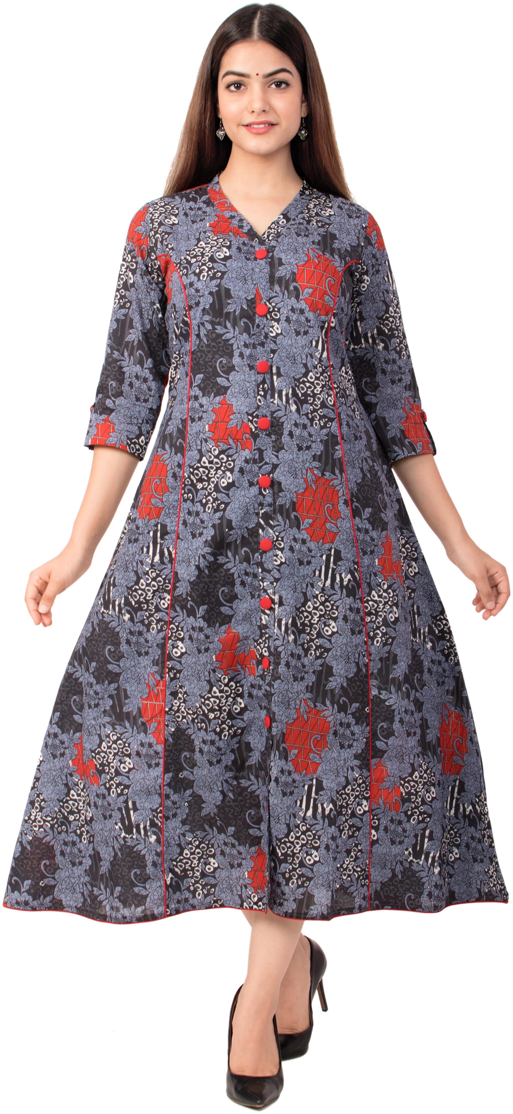 

MIRAVAN Women Cotton Printed Multi Kurta