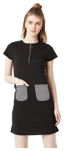

Miss Chase Cotton Midi Solid A-line Dress
