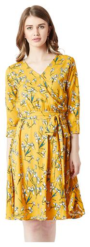 

Miss Chase Crepe Midi Floral Wrap Dress