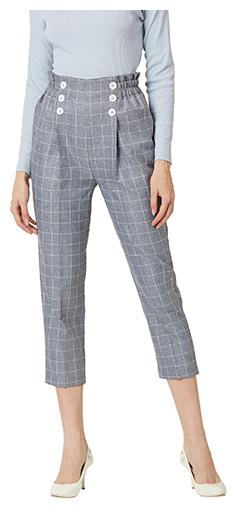 

Miss Chase Women Grey Regular fit Cropped trousers